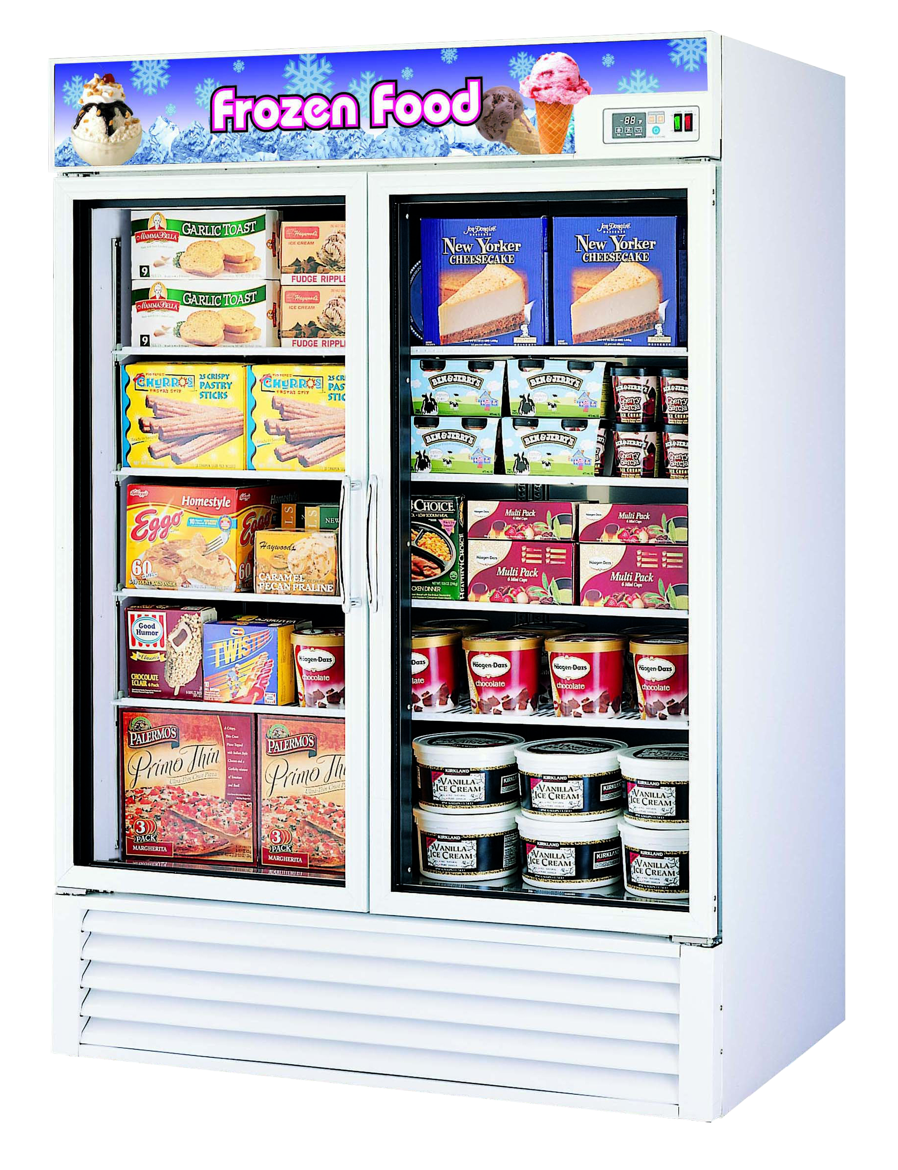 Freezer Merchandiser, two-section, 49 cu. ft