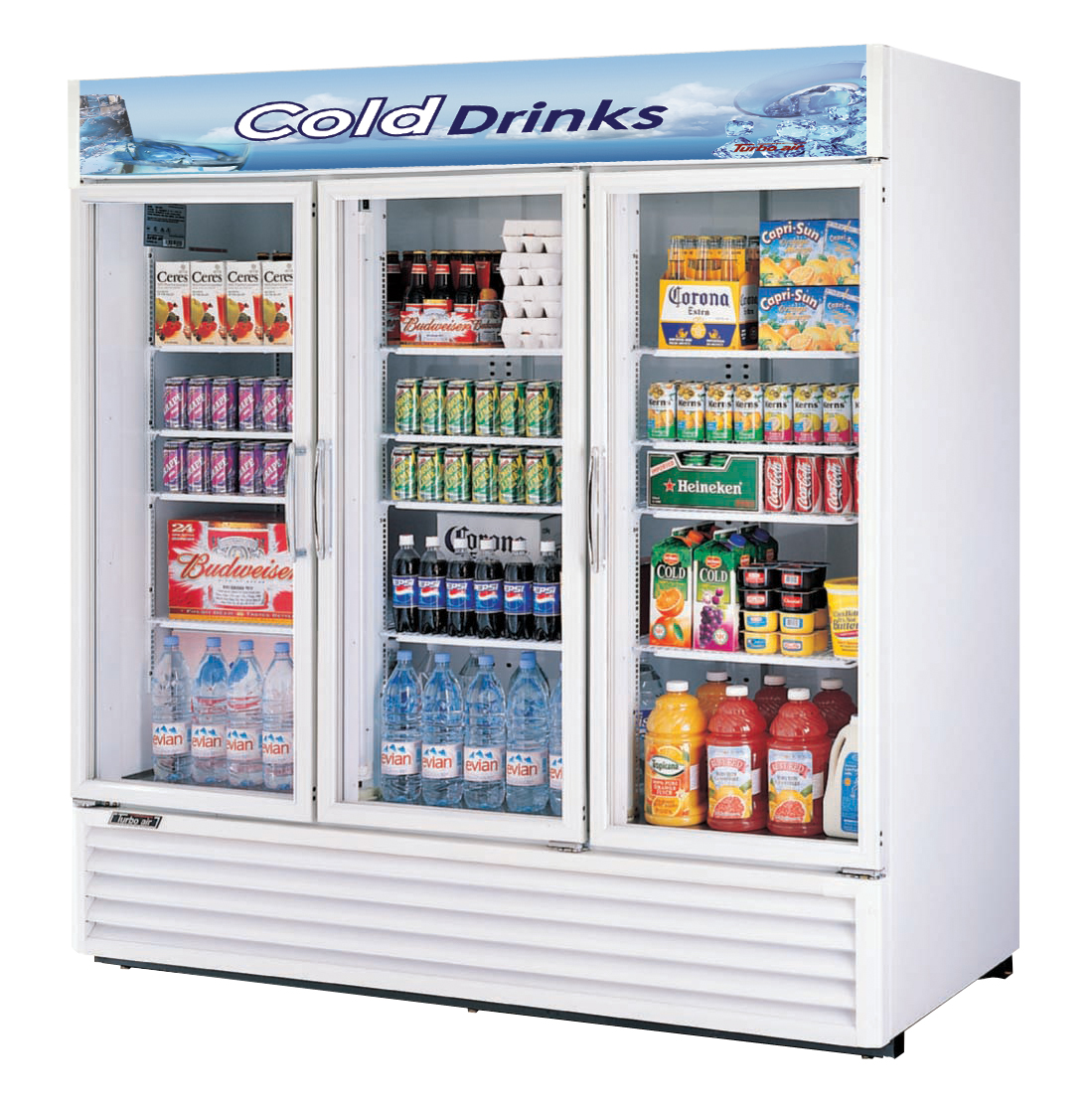 Refrigerated Merchandiser, three-section, 72 cu. ft - Click Image to Close