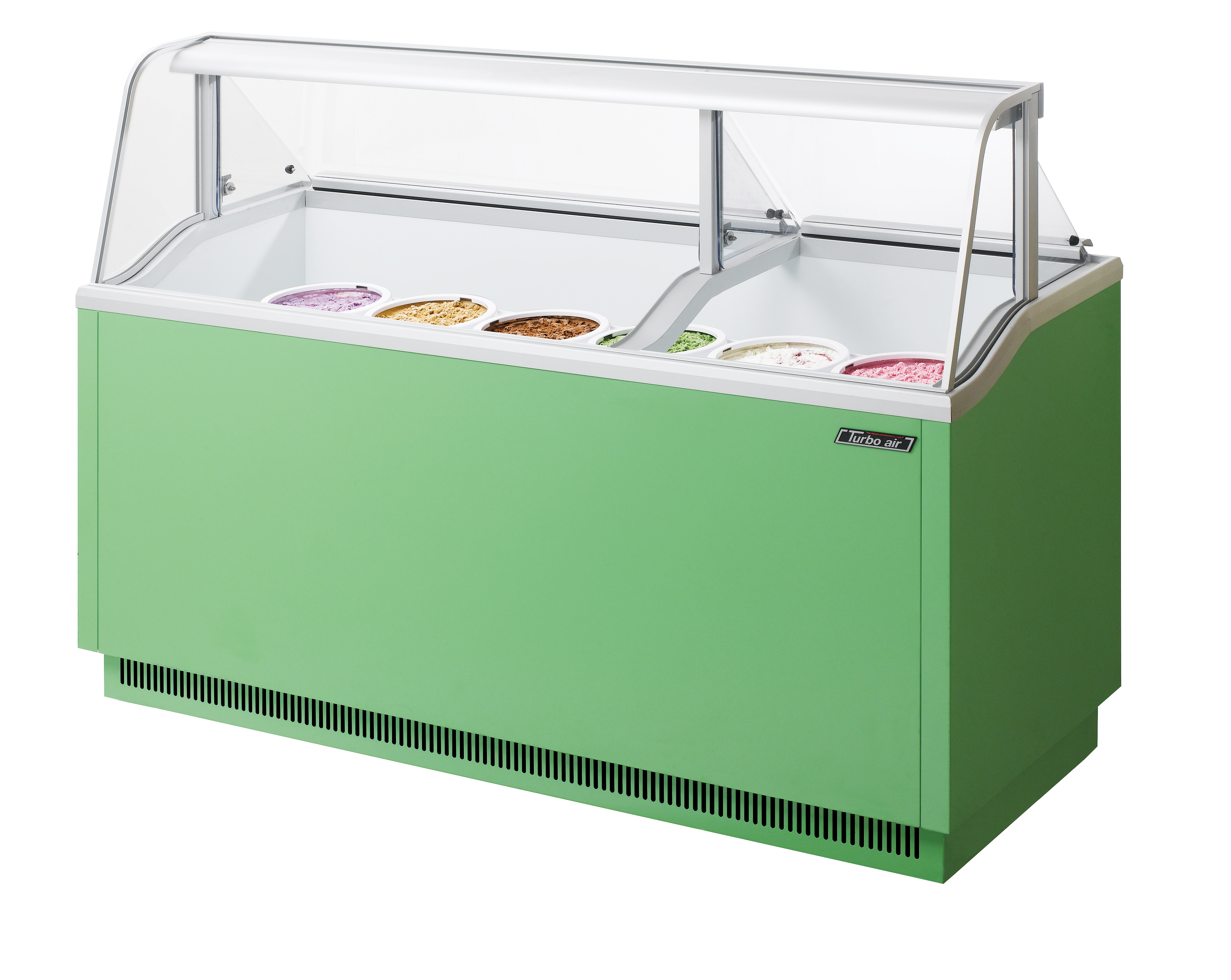 Ice Cream Dipping Cabinet, 68"W, Green