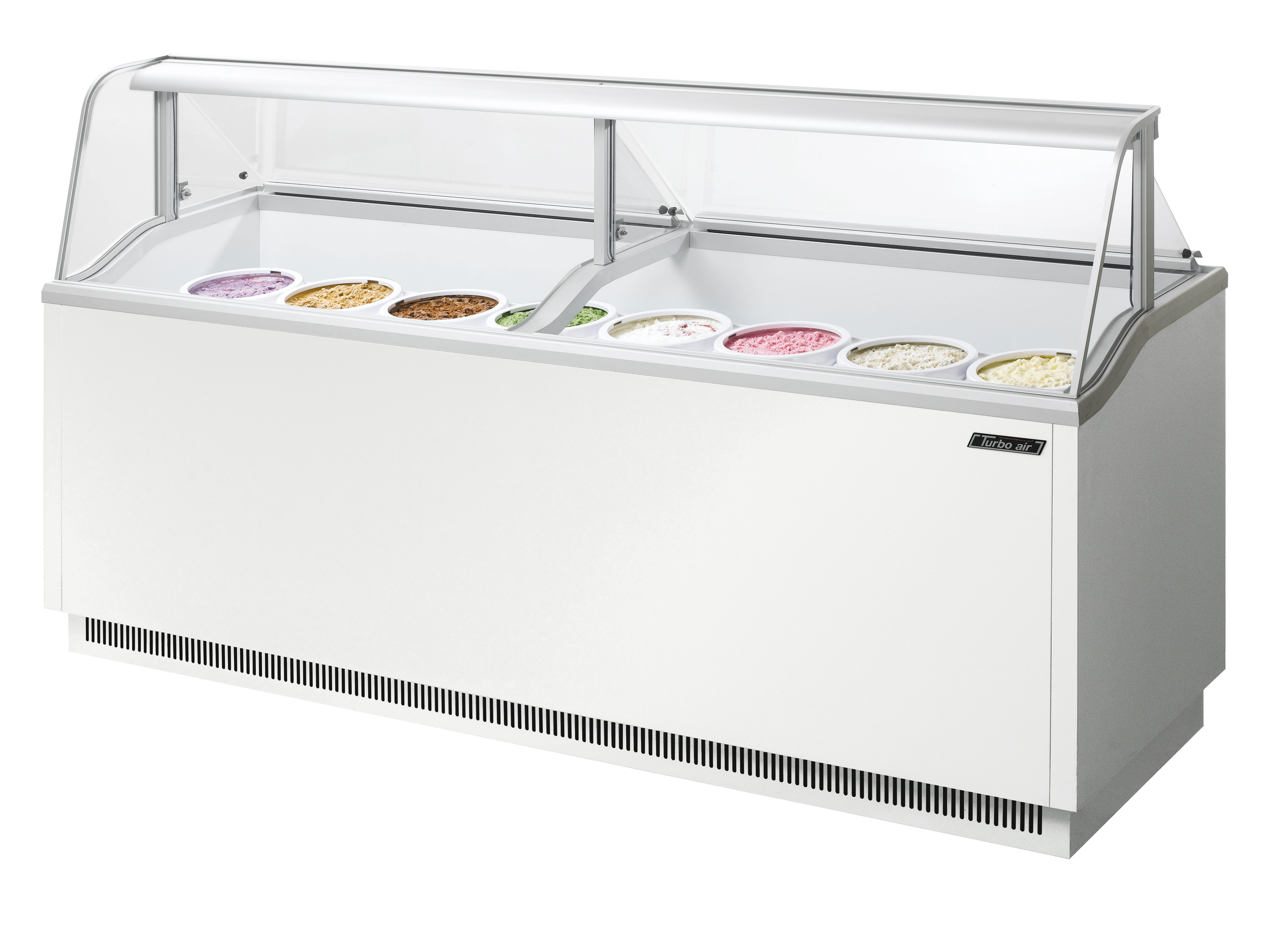 Ice Cream Dipping Cabinet, 89"W, White