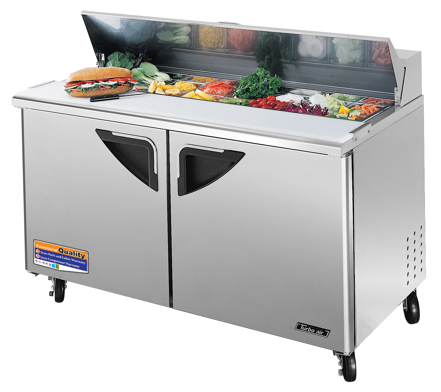 Super Deluxe Sandwich/Salad Unit, two-section - Click Image to Close