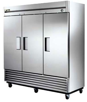 Freezer 3 Door Stainless T-72F - Click Image to Close