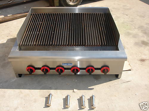 Radiant Char Broiler Gas Grill 36" 120,000 BTU - Click Image to Close